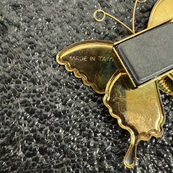 Butterfly refrigerator magnets gold tone acrylic multicolored designs - GR14 - Picture 3 of 11